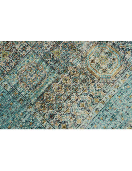 Tappeto Mamlouk Pakistan 147x204 Turchese Oro