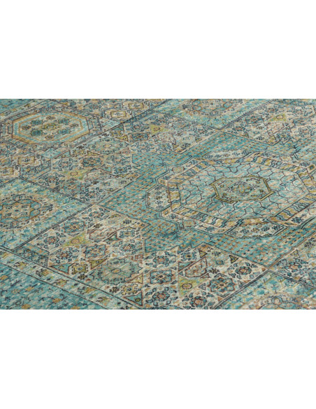 Tappeto Mamlouk Pakistan 147x204 Turchese Oro