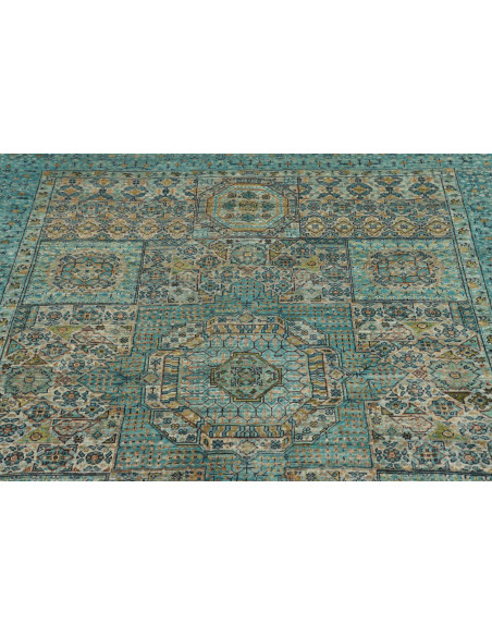 Tappeto Mamlouk Pakistan 147x204 Turchese Oro
