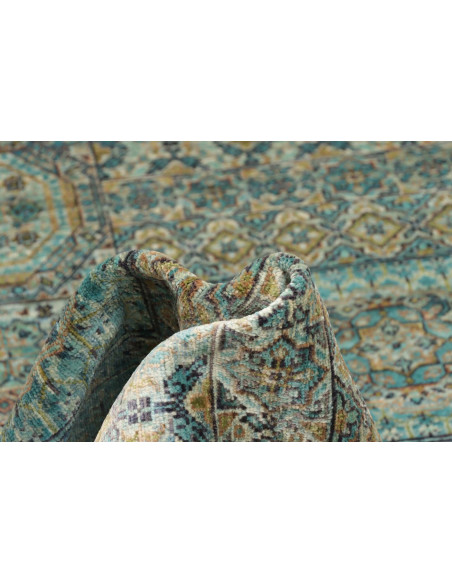 Rug Mamlouk Pakistan 147x204 Turquoise Gold