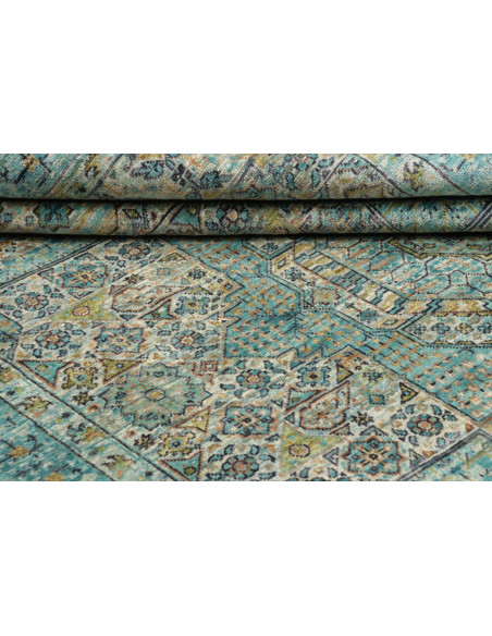 Tappeto Mamlouk Pakistan 147x204 Turchese Oro