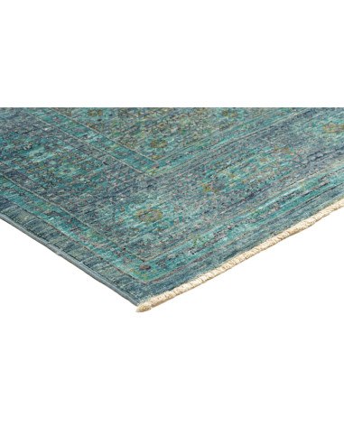 Rug Mamlouk Pakistan 150x193 Teal Distressed Da