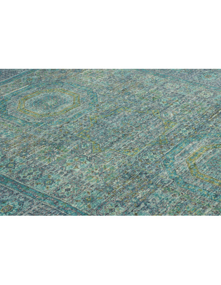 Rug Mamlouk Pakistan 150x193 Teal Distressed Da