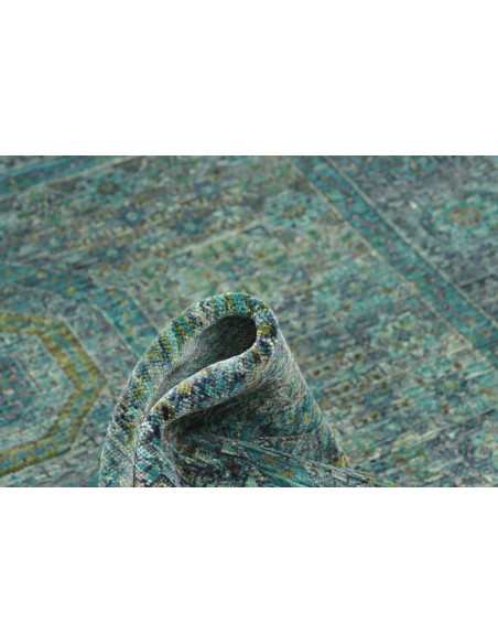 Rug Mamlouk Pakistan 150x193 Teal Distressed Da