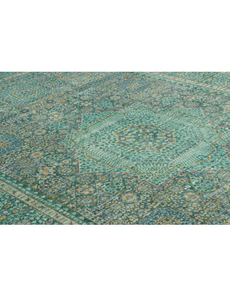Tappeto Mamlouk Pakistan 201x308 Verde Petrolio