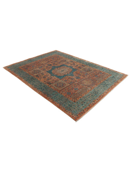 Tappeto Mamlouk Pakistan 175x237 Blu Petrolio T