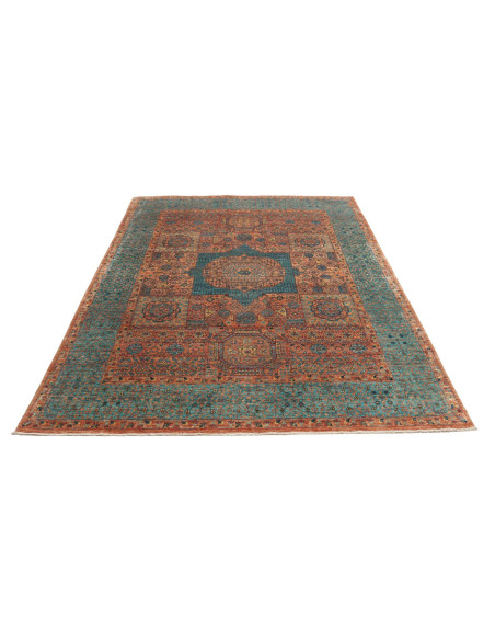 Tappeto Mamlouk Pakistan 175x237 Blu Petrolio T