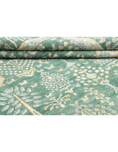 Rug Zigler Fine Pakistan 279x354 Teal Cream