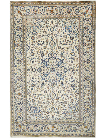 Rug Kashan Persia white grey 193x308