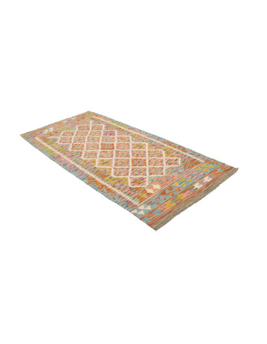 Kilim 102x204 Cm Kilim, Afghanistan, Lana Cardata A Mano,