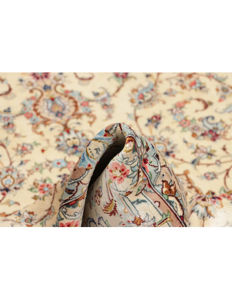 Rug Ghom Silk Persia 100x153 Cream Blue