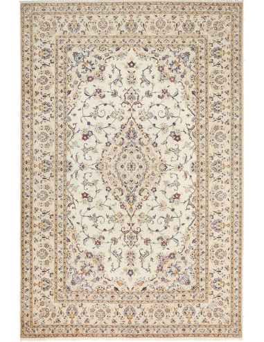 Tappeto Kashan Persia bianco marrone 201x303