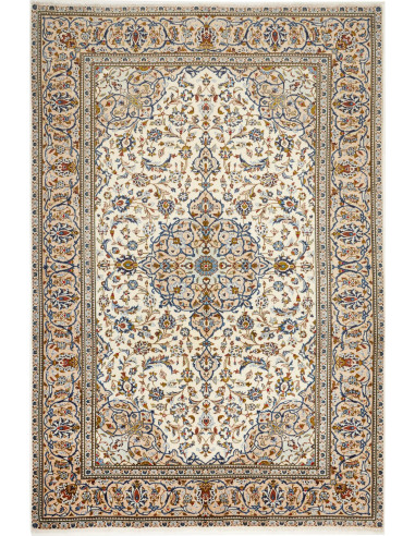 Rug Kashan Persia beige grey 192x285