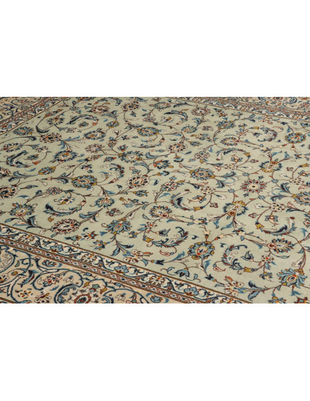 Kashan 243x350 Cm Kashan Persia Lana Cardata A Mano Cotone