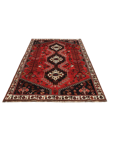 Shiraz 173x259 Cm Shiraz, Persia, Lana Cardata A Mano,