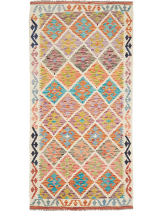 Kilim 99x199 Cm Kilim Afghanistan Hand-carded Wool (warp