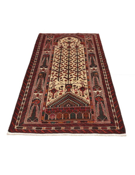 Baluch 108x205 Cm Baluch, Persia, Hand-carded Wool (warp:
