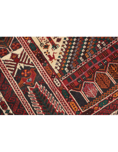 Baluch 108x205 Cm Baluch, Persia, Hand-carded Wool (warp: