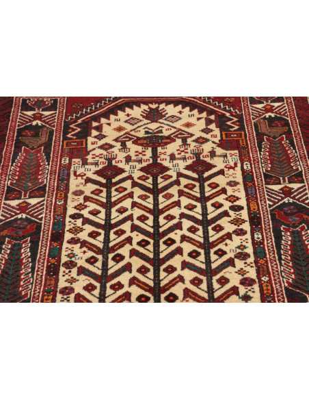 Baluch 108x205 Cm Baluch, Persia, Hand-carded Wool (warp:
