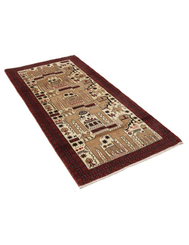 Baluch 92x200 Cm Baluch, Persia, Hand-carded Wool, Cotton,