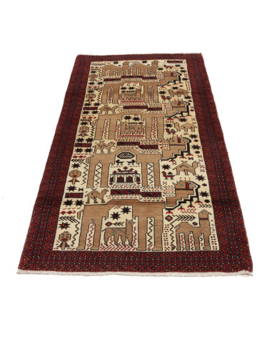 Baluch 92x200 Cm Baluch, Persia, Hand-carded Wool, Cotton,