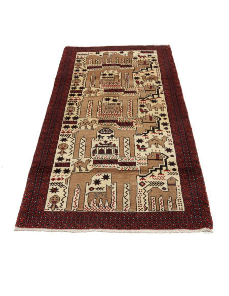 Baluch 92x200 Cm Baluch, Persia, Lana Cardata A Mano,