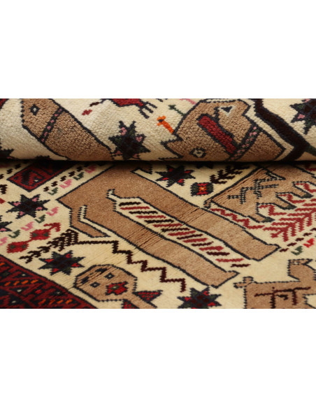 Baluch 92x200 Cm Baluch, Persia, Hand-carded Wool, Cotton,