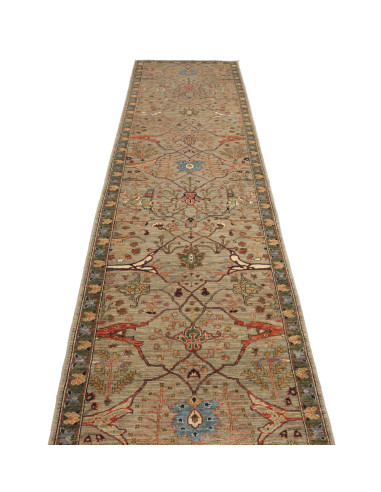 Tappeto Aryana Fine Pakistan 88x410 Verde Salvi