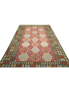 Kilim 198x302 Cm Kilim, Afghanistan, Hand-carded Wool (warp: 2