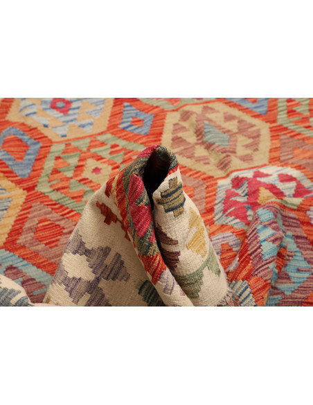 Kilim 253x351 Cm Kilim Afghanistan, Lana Cardata A Mano,