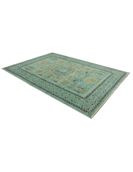 Tappeto Mamlouk Pakistan 207x294 Turchese Oro