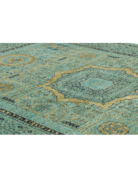 Tappeto Mamlouk Pakistan 207x294 Turchese Oro