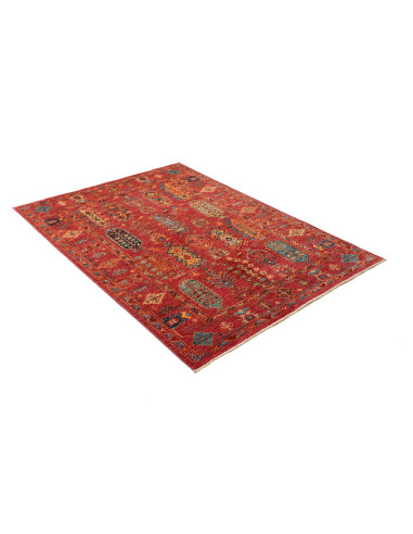 Tappeto Tribal Pakistan 127x176 Rosso Profondo