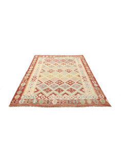 Kilim 157x195 Cm Afghan Kilim. Hand-carded Wool (cotton 2