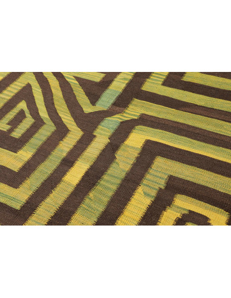 Rug Kilim Persia green brown 300x389