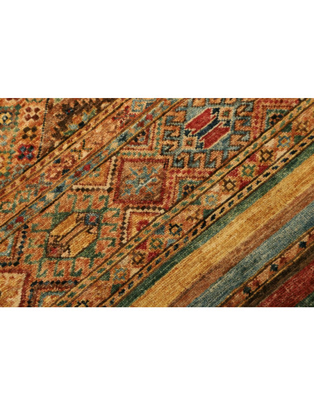 Tappeto Samarkand Pakistan 82x282 Marrone Terra