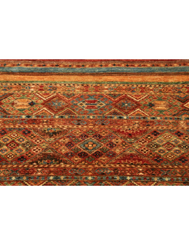 Tappeto Samarkand Pakistan 82x282 Marrone Terra