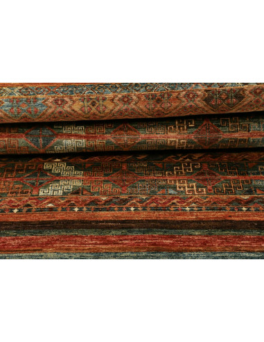 Tappeto Samarkand Pakistan 82x248 Terracotta Bl