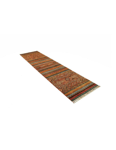 Rug Samarkand Pakistan 81x306 Terracotta Turquo