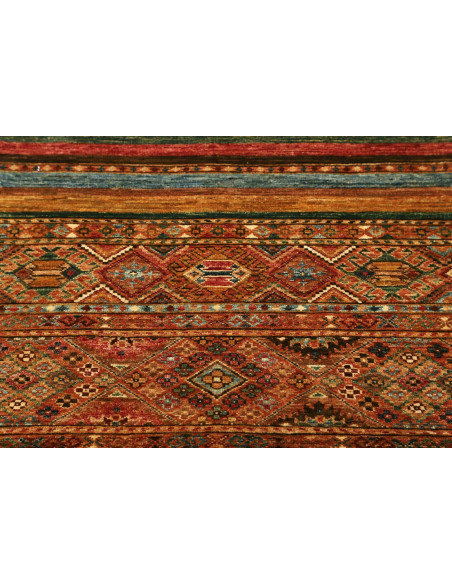 Rug Samarkand Pakistan 81x306 Terracotta Turquo