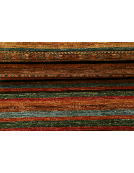 Rug Samarkand Pakistan 81x306 Terracotta Turquo