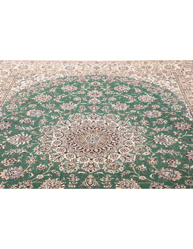 Nain 9la 252x350 Cm Nain 9la, Persia, Hand-carded Wool And