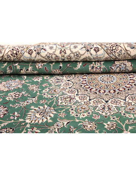 Nain 9la 252x350 Cm Nain 9la, Persia, Hand-carded Wool And