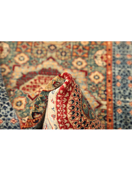 Tappeto Mamlouk Pakistan 74x182 Turchese Rosso