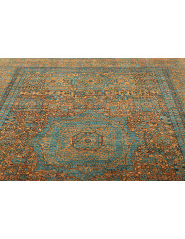 Tappeto Mamlouk Pakistan 205x297 Turchese Antic