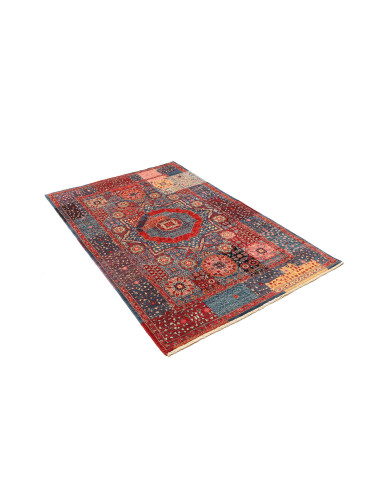 Tappeto Mamlouk Pakistan 117x179 Rosso Blu