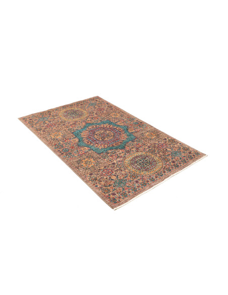 Rug Mamlouk Pakistan 99x155 Sandy Brown Turquoi