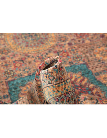 Rug Mamlouk Pakistan 99x155 Sandy Brown Turquoi