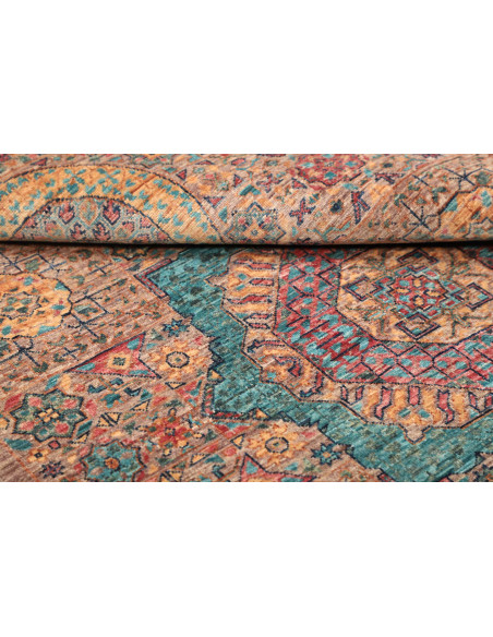 Rug Mamlouk Pakistan 99x155 Sandy Brown Turquoi