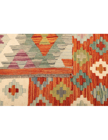 Kilim 207x288 Cm Kilim Afghano, Lana Cardata A Mano (ordito: